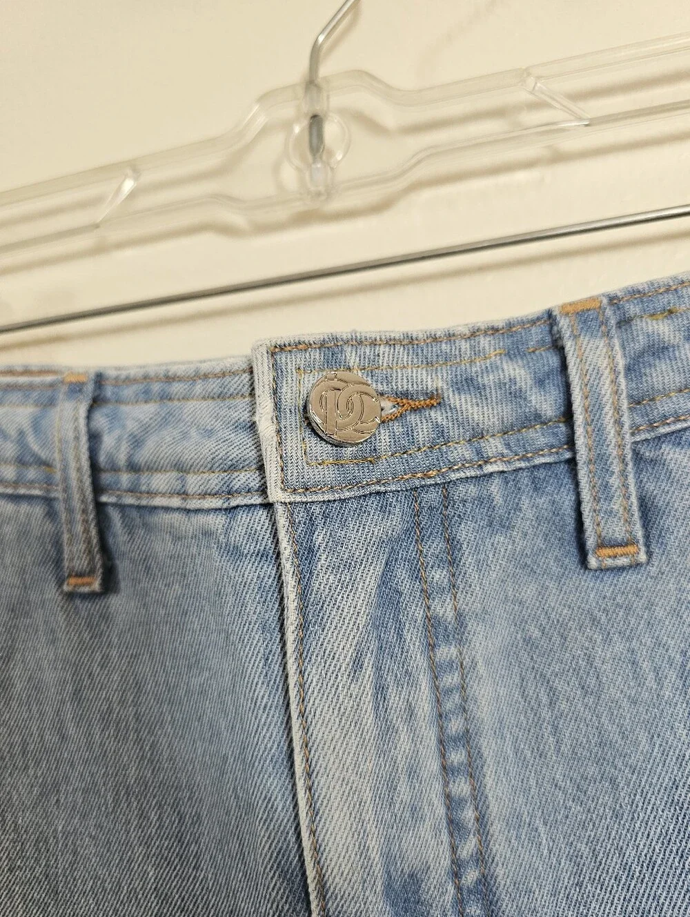 Derek Lam 10 Crosby Denim Mini Skirt With Trouser Pockets Size 26